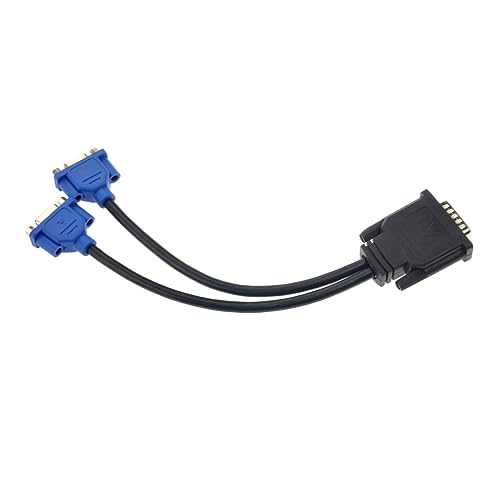 Vaguelly Dual Vga Adapterkabel Y Splitter für Computer Schwarz Blau für Svga Monitore Projektoren Kompatibel mit Grafikkarten Vaguelly Dual Vga Adapterkabel Y Splitter für Computer Schwarz Blau für Svga Monitore Projektoren Kompatibel mit Grafikkarten von Vaguelly
