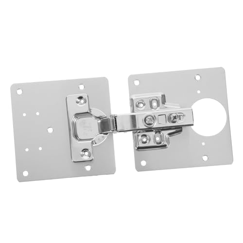 Vaguelly Edelstahl Scharniere Küchenschränke Verdeckte Geräuscharme Schranktürscharniere mit Reparaturplatte Schwerlast Metall Scharniere für Rahmenlose Küchenmöbel Inklusive Schrauben von Vaguelly