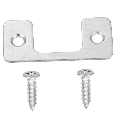 Vaguelly Edelstahl Türschlagplatte Türsicherung Riegelschutz Latch Guard Türschutzplatte Passend Robust Elegant für Wohn Geschäftstüren von Vaguelly