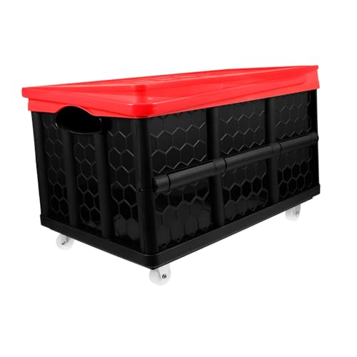 Vaguelly Faltbare Aufbewahrungsbox mit Rädern Vielseitiger Organizer für Classroom und Shopping Große Kapazität Platzsparend Robustem mit Griff für Einfachen Transport von Vaguelly