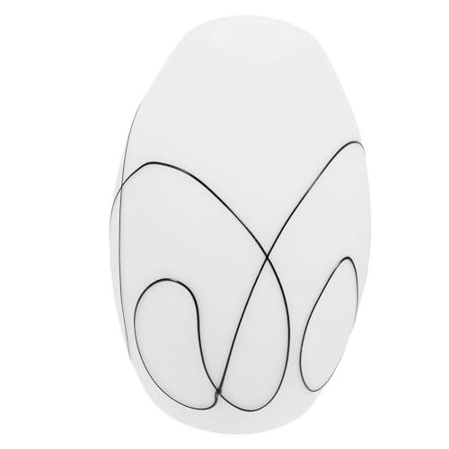 Vaguelly Glaskugellampe Lampenschirm Oval Mattweiß mit Schwarzen Streifen Dekorativer Pendelleuchten Ersatz Lampenschirm Langlebig Einfache Montage Sanftes Licht für Wohnzimmer Vaguelly Glaskugellampe Lampenschirm Oval Mattweiß mit Schwarzen Streifen Dekorativer Pendelleuchten Ersatz Lampenschirm Langlebig Einfache Montage Sanftes Licht für Wohnzimmer von Vaguelly
