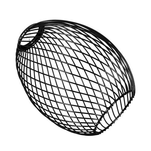Vaguelly Hängender Lampenschirm Metall Spiralmuster Oval Schwarz Industrial Stil Vintage Deckenleuchte Ersatz Lampenschirm für Wohnzimmer Bar Restaurant Esszimmer Vaguelly Hängender Lampenschirm Metall Spiralmuster Oval Schwarz Industrial Stil Vintage Deckenleuchte Ersatz Lampenschirm für Wohnzimmer Bar Restaurant Esszimmer von Vaguelly