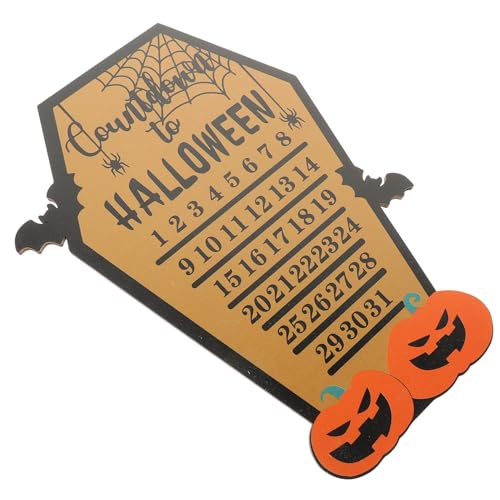 Vaguelly Halloween Adventskalender Pumpkin Ghost Countdown Kalender Partydekoration Halloween Supplies Langlebig Stabil für Zuhause Büro Bücherregal Fenster Geschenk von Vaguelly