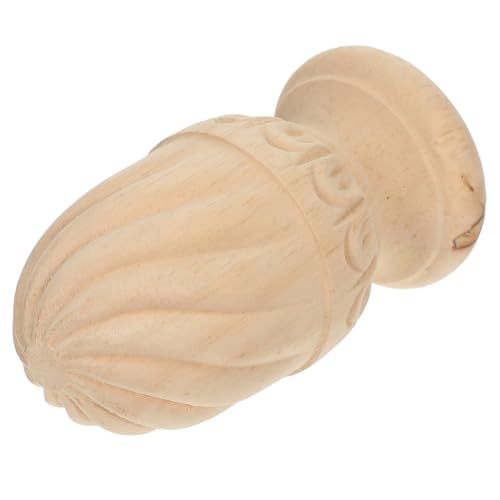 Vaguelly Handgefertigte Holzsäulen-kapitelle Geschnitzte Ananas-form Unbehandelte Baluster-Element Vielseitiger Treppenpfosten Bettpfosten-dekor Diy-möbel-zubehör von Vaguelly