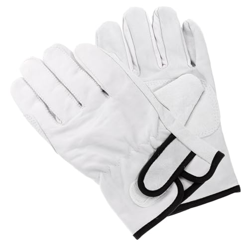 Vaguelly Hitzebeständige Schweißerhandschuhe mit verstellbarem Verschluss Isoliert mit Baumwollfutter Hitzefeste Arbeitshandschuhe für Ofen Grill und Schweißarbeiten Zufällige Farbe von Vaguelly