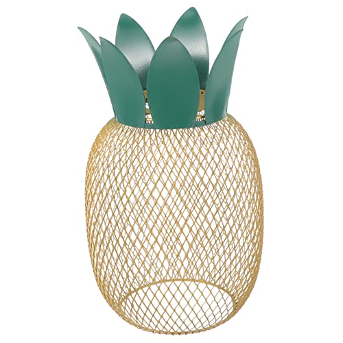 Vaguelly Hohler Lampenschirm Metall im Ananas Design Dekorativer Lichtschatten für Deckenleuchten Einfache Installation für Wohnzimmer und Partys von Vaguelly