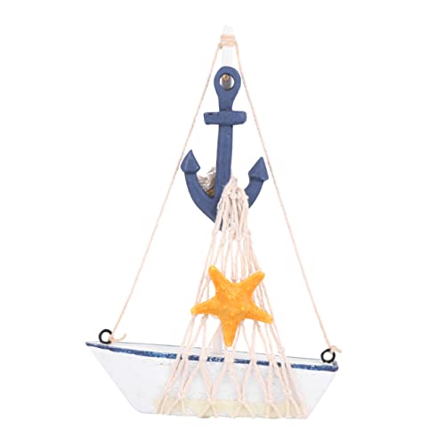 Vaguelly Holzboot -Ornamente Rustikales Dekoration thematisiert Seemerkonte - Stranddekor Segelbootverzierung für Weinschrank Segelboot-Ornament Hölzern Vaguelly Holzboot -Ornamente Rustikales Dekoration thematisiert Seemerkonte - Stranddekor Segelbootverzierung für Weinschrank Segelboot-Ornament Hölzern von Vaguelly