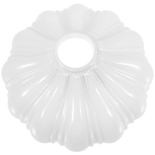 Vaguelly Lampenschirm Blütenform für Deckenleuchten Elegante Lichtabdeckung für Pendelleuchten Kronleuchter und Wohnräume DIY Dekorativ Milchig Weißer Lampenschirm von Vaguelly