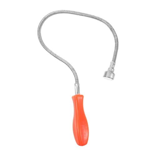 Vaguelly Magnetischer Greifstab mit Flexiblem Kopf Rutschfestem Orangefarbenem Griff Vielseitiges Aufhebewerkzeug für Werkstatt und Autoreparatur zum Aufnehmen von Metallteilen in Engen Vaguelly Magnetischer Greifstab mit Flexiblem Kopf Rutschfestem Orangefarbenem Griff Vielseitiges Aufhebewerkzeug für Werkstatt und Autoreparatur zum Aufnehmen von Metallteilen in Engen von Vaguelly