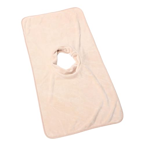 Vaguelly Massage Tischbezug mit Gesichtsloch Wiederverwendbares Dickes Handtuch für Massageliegen Khaki für Schönheitssalons und Spa Behandlungen von Vaguelly