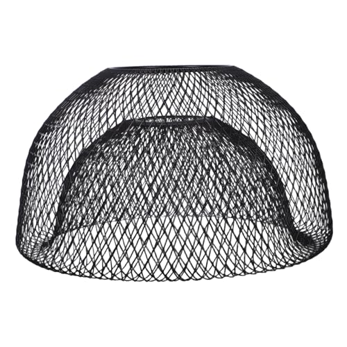 Vaguelly Metall Lampenschirm Doppel-lagig Hohle Drahtlampe Fassung Schwarz Wandlampe Industrial Stil Für Schlafzimmer Wohnzimmer Esszimmer von Vaguelly