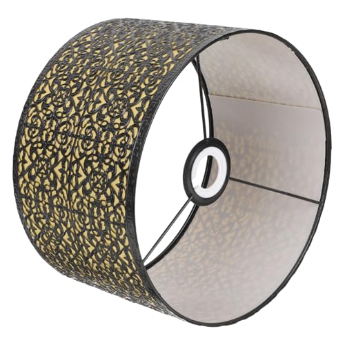 Vaguelly Metall Lampenschirm Ersatz Tischlampe Dekorativer Metalllampenschirm Hohlgeschnitten Groß Weiß Gelb Innenbeleuchtung Wohnzimmer Schlafzimmer von Vaguelly