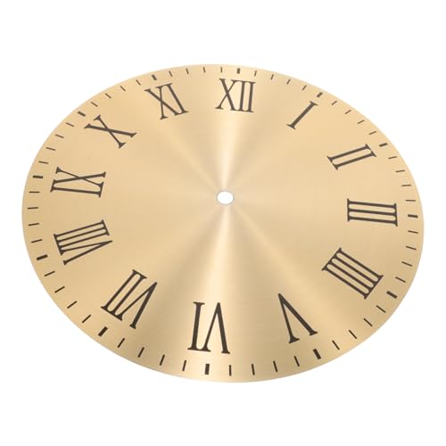 Vaguelly Metall Runde Uhr Ziffernblatt Ersatz DIY Uhr Goldfarbener Römischer Stil für Quarzuhr Zubehör von Vaguelly