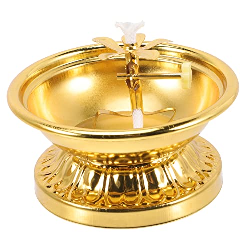 Vaguelly Öllampenschale Vintage Petroleumlampe alte Lampe runden Retro -Öllampe groß schlafzimmerlampe Retro lampen kerzenständer Desktop-Öllampe Petroleumlampe Schmuck Legierung Golden von Vaguelly