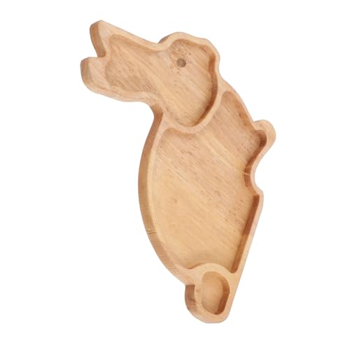 Vaguelly Osterhasen-Tablett Obst Teller Aufschlag Holzplatte Wurstbretter Servierplatten Käseplatte Geschirr servieren Serviergeschirr für Unterhaltung Holztablett hölzern von Vaguelly