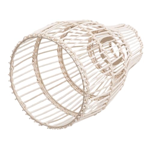 Vaguelly Rattan Lampenschirm Handgefertigt Robust Natürlich Für Hängeleuchte Deckenlampe Tischlampe Geeignet Rustikaler Lampenschirm von Vaguelly