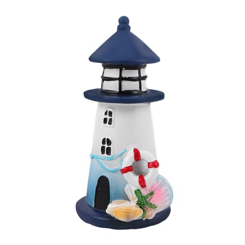 Vaguelly Resin Leuchtturm Lampenschirm Ersatz für Garten Außenbeleuchtung Nautische Deko Ocean Lighthouse Gartendekor Langlebig und Wetterfest von Vaguelly