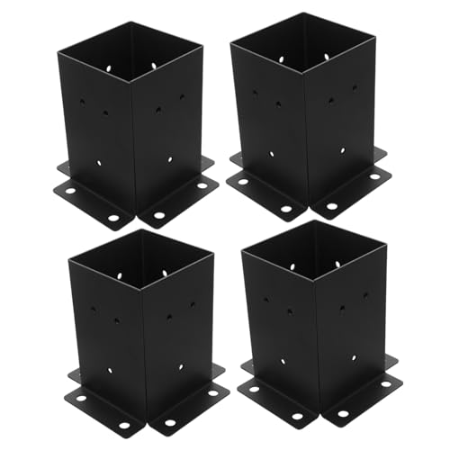 Vaguelly Robuster Pfostensockel aus pulverbeschichtetem Metall Wetterfest und UV-beständig Schwerer Holzpfostenhalter für Pergola Briefkasten Zaun und Terrassenstütze für Rasen und feste Vaguelly Robuster Pfostensockel aus pulverbeschichtetem Metall Wetterfest und UV-beständig Schwerer Holzpfostenhalter für Pergola Briefkasten Zaun und Terrassenstütze für Rasen und feste von Vaguelly