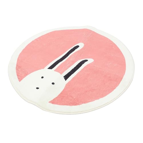 Vaguelly Runder Kinderteppich mit Cartoon Tierdesign Lustiger Spielteppich für Junge Mädchen und Kleinkinder rutschfest und Pflegeleicht das Kinderzimmer und Spielbereiche von Vaguelly