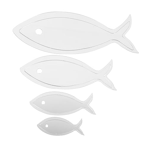 Vaguelly Kinderzimmer Spiegel 3D Acryl Aufkleber Spiegeleffekt Wandtattoos Fisch Abnehmbar Für Wände von Vaguelly