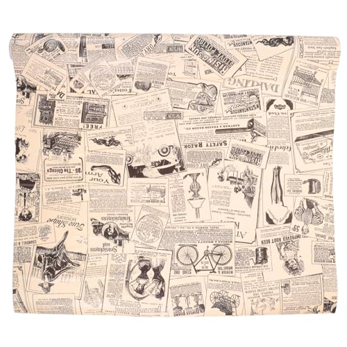 Vaguelly Selbstklebende Vintage Wandtapete Abnehmbare Alte Zeitung Wanddekor für Wohnzimmer Schlafzimmer Möbel DIY Dekoration Vaguelly Selbstklebende Vintage Wandtapete Abnehmbare Alte Zeitung Wanddekor für Wohnzimmer Schlafzimmer Möbel DIY Dekoration von Vaguelly