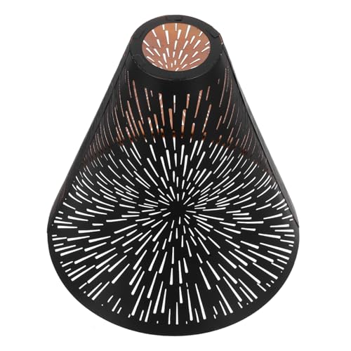 Vaguelly Stehlampe Lampenschirm Schwarz Gestuftes Design Metall Retro Haushalts Lampenschirm mit Durchmesser für Wohnzimmer und Schlafzimmer Vintage Dekoration von Vaguelly