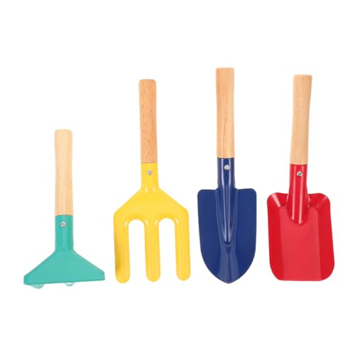 Vaguelly Teiliges Gartenwerkzeug Set aus mit Holzgriff Kleines Ergonomisches Schaufel Rechen und Forken Set zum Graben und Pflanzen für Garten Strand und Outdoor Aktivitäten von Vaguelly