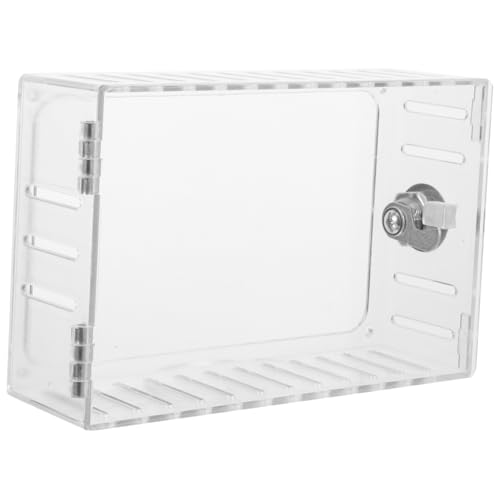 Vaguelly Thermostat Schutzbox mit Schlüssel Große Transparente Thermostatabdeckung aus Robustem Kunststoff Abschließbarer Wandthermostat schutz für Wandmontage Manipulationssicher und von Vaguelly
