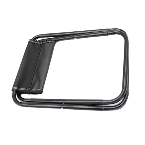 Vaguelly Tragbarer Klapphocker Klappbarer Campinghocker Faltbarer Hocker Tragbar Zusammenklappbarer Hocker Stuhl Faltbar Tragbarer Campinghocker Tragbare Stühle Außenhocker Schwarz Stahl von Vaguelly