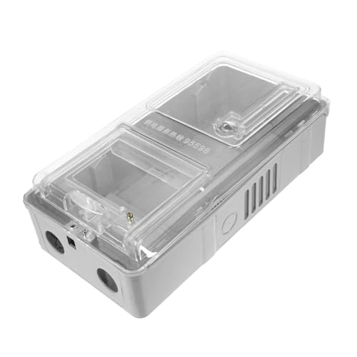 Vaguelly Transparente Wetterfeste Verteilerschutzbox aus PC kunststoff für Einphasige Haushaltsstromzähler Wasserdichte Außen elektrobox mit Einfacher Installation und Schutz vor von Vaguelly