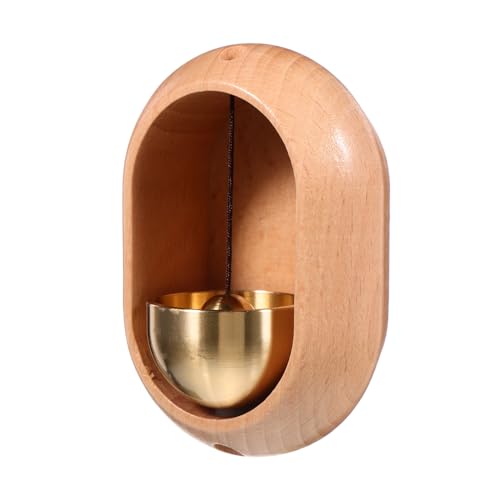 Vaguelly Türklingel Klingel für Tür Klingelton Tür offen Glocken für Türknauf Bell -Chime hängende Glocken für die Tür Klingel zum Öffnen der Tür Buche Light Brown von Vaguelly