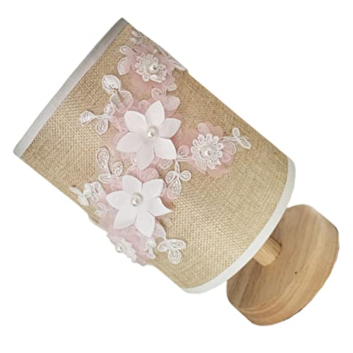 Vaguelly USB Tischlampe mit Textilem Lampenschirm Stromsparende Nachttischleuchte für Schlafzimmer Dekorative Atmosphäre Künstlerisches Blumenmuster USB Betrieben Vielseitig für Wohn und von Vaguelly