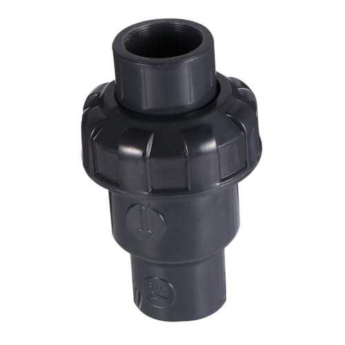 Vaguelly Upvc Rückflussverhinderer Kunststoff Rückschlagventil für Wasserleitung Schwarz Langlebig Schadstofffrei Geeignet für Bewässerung und Poolanlagen von Vaguelly