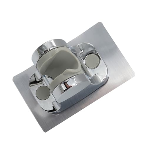 Vaguelly Verstellbare Duschhalterung Winkel Selbstklebende Abs Kunststoff Halterung Bohrfreie Handbrause Befestigung für Glatte Oberflächen Stabiler Duschkopfhalter für Bad und Hotel von Vaguelly