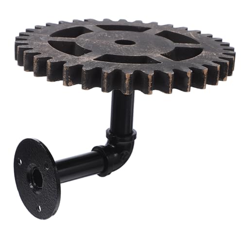 Vaguelly Vintage Eisen Wandregal mit Steampunk Mechanismus Industrielle Rohrhalterung Robust und Vielseitig für Wohnzimmer Küche Schlafzimmer Amerikanischer Landhausstil Retro Ablage von Vaguelly
