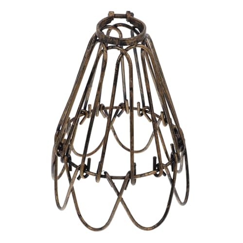 Vaguelly Vintage Lampenschirm für Pendelleuchte Hängender Draht Käfig Lampenschirm Robuster Eisen Kleine Einfache Installation Dekorativer Retro für Wohnzimmer von Vaguelly