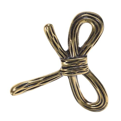 Vaguelly Vintage Messing Türgriff mit Filigranem Schleifendesign Dekorativer Schrankgriff für Kommode und Küchenschrank Verschleißfest Einfache Montage Eleganter Möbelknauf für von Vaguelly