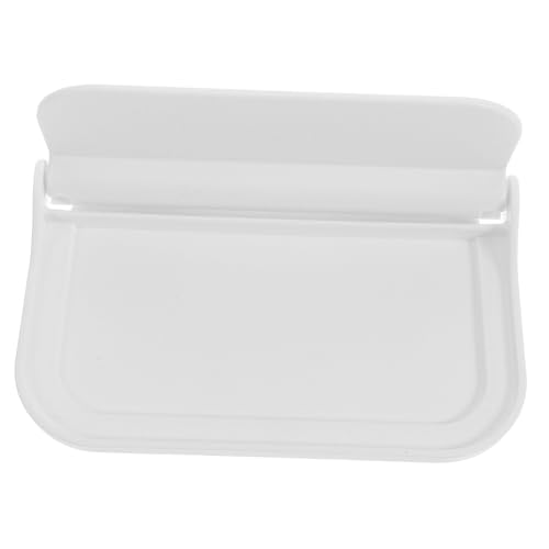 Vaguelly WC-Wandregal klein Gestell Bilderwandregal Planke Bad montieren faltbares Wall Shelf zahnbürsten-Halter Cellphone Holder Handy-Halterung Hängebrett Kleberegal die Hüften Weiß von Vaguelly