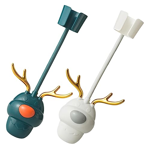 Vaguelly Wandmontierter Selbstklebender Fönhalter Verstellbar Bohrfrei Im Stilvollen Cartoon-REH-Design Für Bad Und Schlafzimmer Platzsparend Und Elegant von Vaguelly