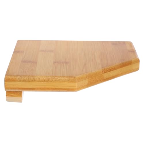 Vaguelly Eckregal Aus Buchenholz Schwebendes Wandregal Regal Für Wohnzimmer Badezimmer Küche Minimalistisches Design Platzsparendes Aufbewahrungsregal Für Eckbereiche von Vaguelly