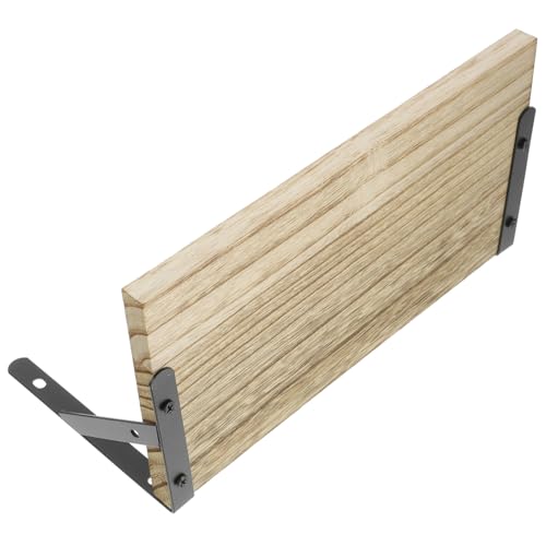 Vaguelly Wandregal aus Holz mit Metallhalterungen Schweberegal für Badezimmer Schlafzimmer und Wohnzimmer Langlebig und Holzmaserung Vaguelly Wandregal aus Holz mit Metallhalterungen Schweberegal für Badezimmer Schlafzimmer und Wohnzimmer Langlebig und Holzmaserung von Vaguelly