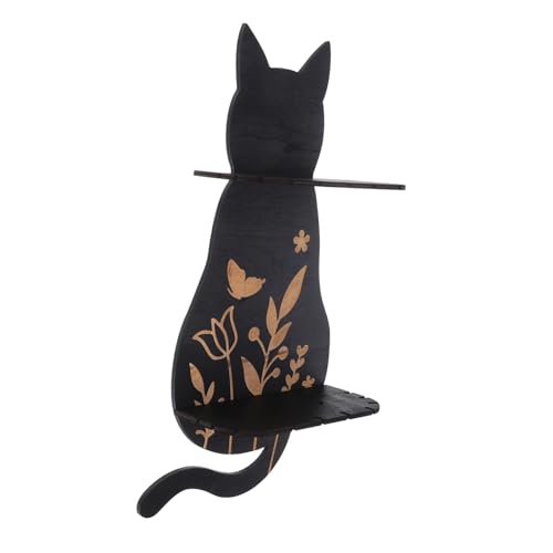 Vaguelly Wandregal hängende Eckregale Schwarzes Katzenholzdekor schwebende Eckregale Gotische Wandskulpturen Hexenregal Katzenkristall-Ausstellungsregal Vaguelly Wandregal hängende Eckregale Schwarzes Katzenholzdekor schwebende Eckregale Gotische Wandskulpturen Hexenregal Katzenkristall-Ausstellungsregal von Vaguelly