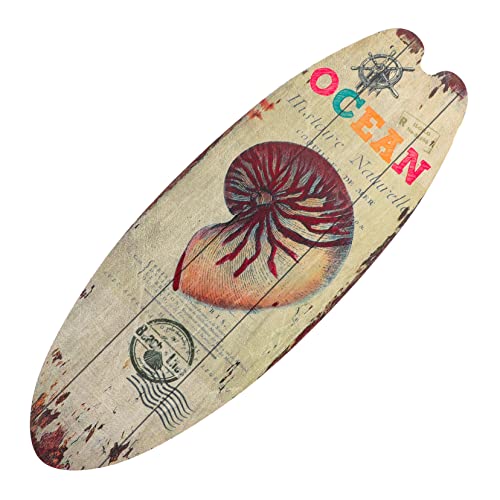 Vaguelly Wandschild Holz Surfboard Stranddekoration Sommerliche Wandkunst für für Pool Eingangstür oder Badezimmer Nostalgisches Design von Vaguelly
