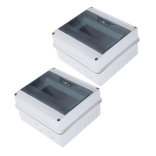 Vaguelly Wasserdichte Elektrische Verteilerdose mit Transparentem Fenster und Din schiene Robuste für Außenbereich Schutz Schutzschaltergehäuse Einfache Montage von Vaguelly