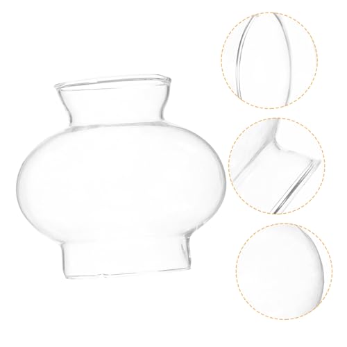 Vaguelly Winddichter Transparenter Glas lampenschirm für Öllampen Kleiner DIY Lampenschirm mit Glatter Oberfläche Sicherer Glaszylinder Einfacher Aufbau Dekorativ für Petroleum von Vaguelly