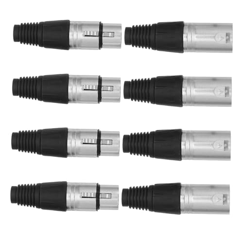 Vaguelly Xlr Audio Kabel Stecker Pin Male Female Löt Mikrofonkabel Stecker für Klare Professionelle Tonübertragung Studio Bühne Recording Bühnenanwendung von Vaguelly