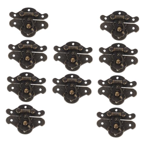 Vaguelly Zinklegierung Vintage Haspe Riegel Verschluss für Holz Schmuckkästen Stabiles Metallbox Schloss Geräuschloses Scharnier Passend für Schatullen und Kleine Möbel Vaguelly Zinklegierung Vintage Haspe Riegel Verschluss für Holz Schmuckkästen Stabiles Metallbox Schloss Geräuschloses Scharnier Passend für Schatullen und Kleine Möbel von Vaguelly