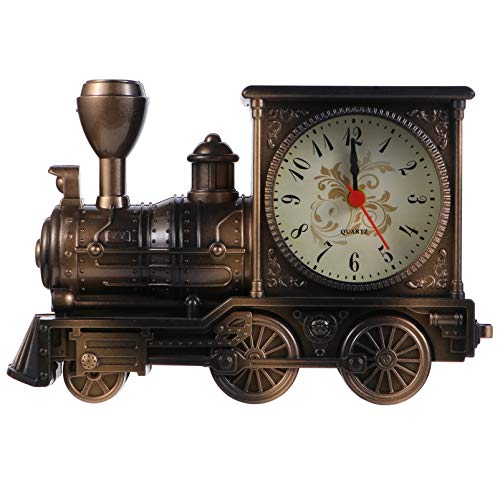 Vaguelly Zug Alarm Clock Retro Stil Tischuhr im Einzigartigen Design für Zug Vintage Wecker mit Kompaktem Format ohne Batterie Zugmodell Antikem Bronze Vaguelly Zug Alarm Clock Retro Stil Tischuhr im Einzigartigen Design für Zug Vintage Wecker mit Kompaktem Format ohne Batterie Zugmodell Antikem Bronze von Vaguelly
