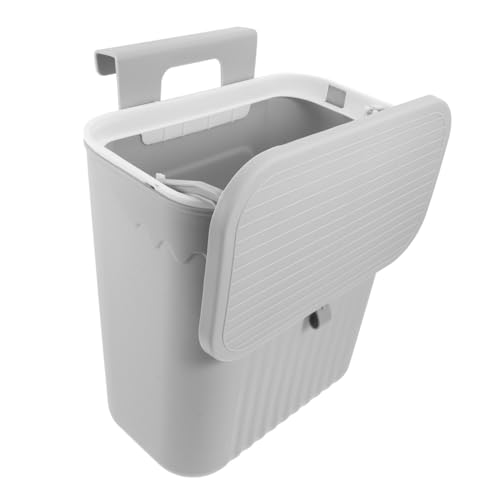 Vaguelly wandmontierter Mülleimer kompost küche intelligenter Mülleimer Behälter Kompost Eimer Mülleimer mit Deckel kleiner Küchenabfalleimer Badezimmer Trashcan Badezimmer Müll Gummi Weiß von Vaguelly