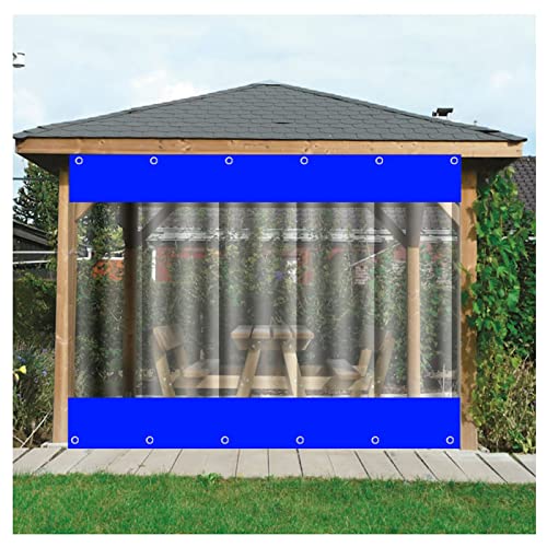 VagxTbs Outdoor-Vorhang wasserdichte Sonne PVC-Plane Mit Ösen Klare Pergola-Seitenwände 45 Größe(5.2x2.5m/17.1x8.2ft) von VagxTbs